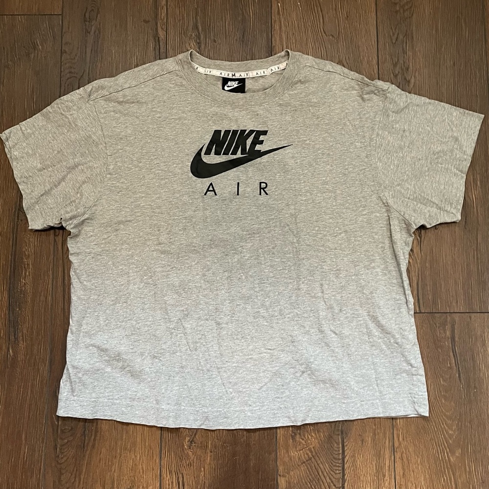 NIKE Air T-Shirt Womens Plus 1X Gray Loose Fit Tee